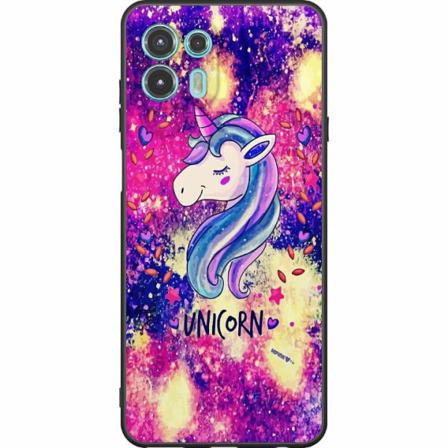 Motorola Edge 20 Lite Svart Skal Unicorn Enhörning