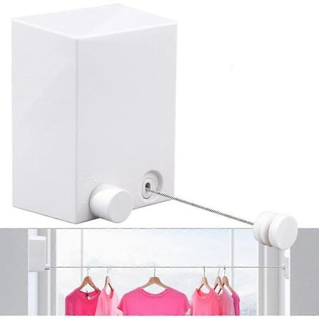 13,8 fot Uttrekkbar Klessnor Innendørs, Uttrekkbar Klessnor, Innendørs Klessnor (Hvit), Klessnor Uttrekkbar Innendørs, Uttrekkbar La (FMY)