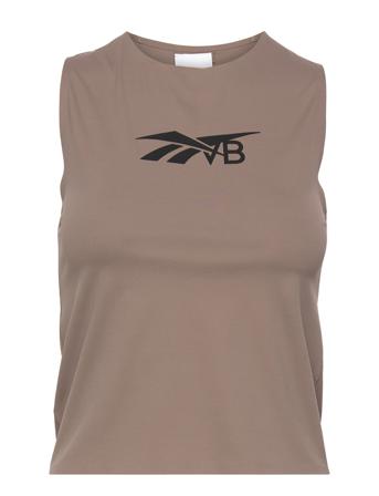 Rbk Vb Crew Neck Tank Top Top Ærmeløs Top Brun Reebok X Victoria Beckham