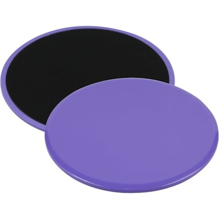 Træningsglidere, skridsikre træningsskiver til coretræning, yoga og hjemmetræning, 2-pak glidende puder til mænd og kvinder, tæppe og hårdt underlag