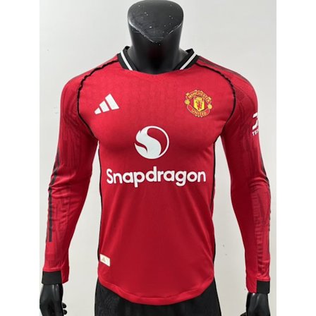 25-26 Manchester United F.C. Hjemme Langærmet Trænings Fodbold T-shirt S-2XL