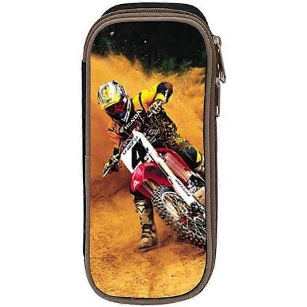 Pennfodral Motocross Biker Mud Racing, Homecube Pennfodral med Stor Kapacitet Sminkväska Hållbar Skolmaterial wi-SYS20214