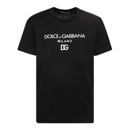 Dolce & Gabbana, Cotton t-shirt Czarny, Mężczyzna, Rozmiar: M