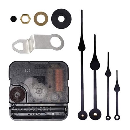 12888 Kvarts gør-det-selv-vægurs bevægelsesmekanisme gør-det-selv-reparationsdeludskiftning Fit-skive op til 25 cm/9,84 tommer i diameter