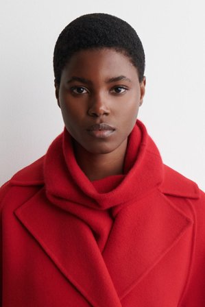 COS Damen Pullunder Aus Woll-Kaschmir-Mix - Rot