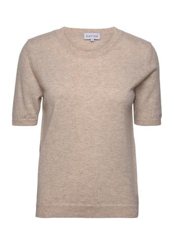 T-Shirt Over D Beige Davida Cashmere