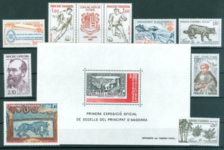Fransk Andorra - Årgang 1982 - Postfrisk - YT 300-309