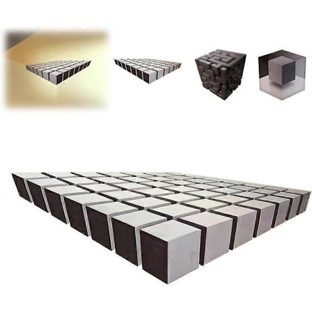 3D Optisk Illusion Vægdekor, 58 cm Aftagelig Vinylhjørne, Kan Fjernes, Omformer Virkeligheden, Moderne Indretning til Stue/Kontor, 2 Ark