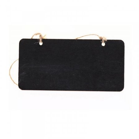 Hengende tavleskilt i tre, viskelærtavle, rustikk tavle, hengende skilt, rektangulær meldingsnotat med hengetau (2 sett), 18,5*8CM