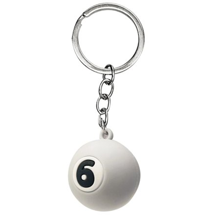Assortert farge Biljard Pool Små runde baller Nøkkelring Dekor Bag Hengende Dekor