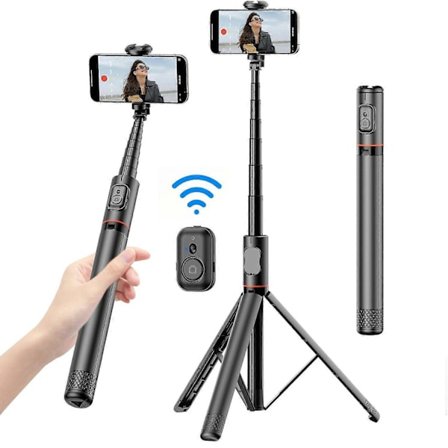 Selfiepinne Bluetooth selfiepinne stativhuvud Bluetooth fjärrkontroll portabel kompakt
