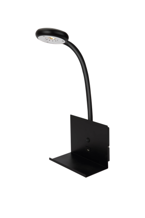 Aneta Lighting ZET sengelampe med USB lader, svart, 5W LED