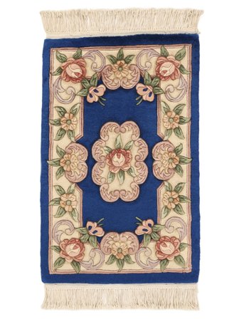 Hand Knotted China 90 Line Rug 60X90 Wool Brown/Beige Small