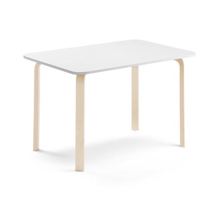 Tisch ELTON, 1200x600x710 mm, Laminat weiß, Birke
