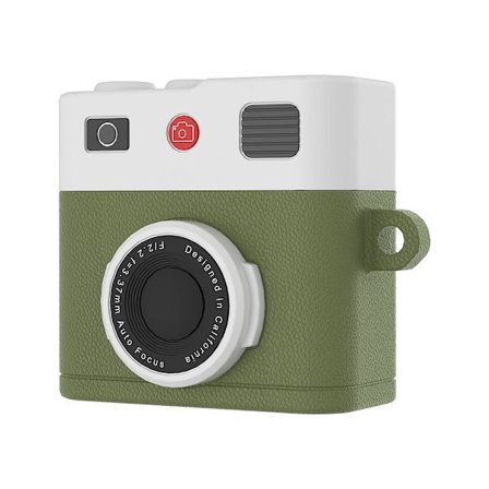 Silikonebeskyttelsesetui til AirPods 3 med nøglering (Grøn)