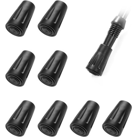 8 stk. Nordic Walking Stick Spisshetter, Gummi Stolpspissbeskytter for Trekkingstenger Asfalt Gruss Fjell Vandring