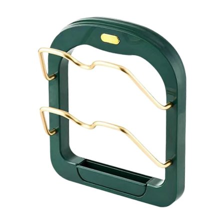 Grydelågs Holder Praktisk Låg Opbevaringsorganisator til Vægskab Dør Spisekammer