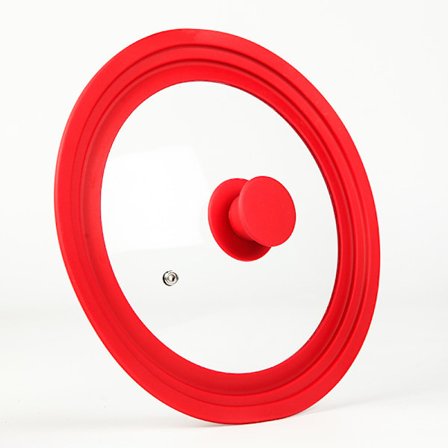 Fleksibelt låg, glas, universal, silikonekant, damp hul, gryder,