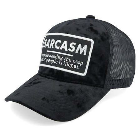 Iconic - Black trucker Czapka Z Daszkiem - Sarcasm Black Velvet Trucker @ Hatstore