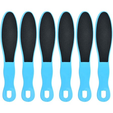 6 stk. dobbeltsidet pedicure fodfil fjerner effektivt hård hud, død hud og ligtorne genanvendeligt fodpleje reparationsværktøj