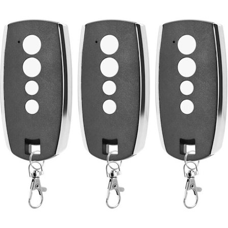 3-pack 433,92 MHz fjärrkontroll för garageport – Kompatibel med King Gates Stylo 4K, 4-kanals fjärrkontroll med rullande kod