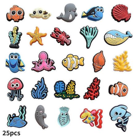 25 stk. Finding Nemo Tema Crocs Sko Charms Dekoration Til Træsko Sandaler Sko Tilbehør Gaver Til Voksne Børn