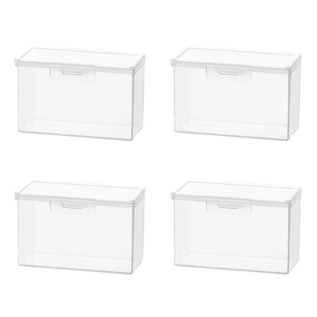 Praktisk gennemsigtig kortkasse i plast til opbevaring af kort til kortsamlere