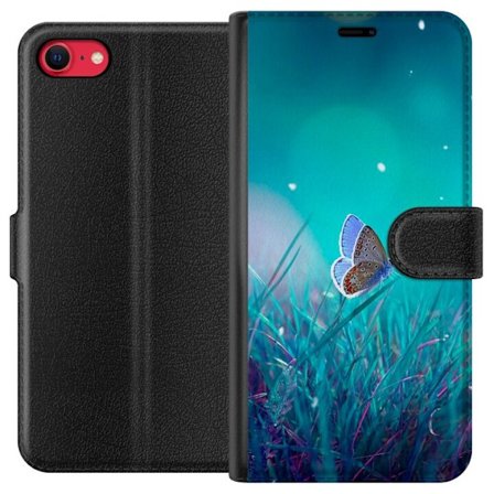 Kompatibel Tegnebogsetui til Apple Apple iPhone 7 Blå sommerfugl