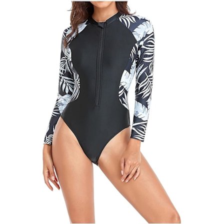 Kvinnors långärmade baddräkt i ett stycke