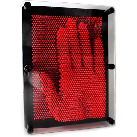 Klassisk 3D Pin Art Leksak, Rolig Fidget Pin Art Tavla Leksak för Födelsedagspresenter 20x15 cm