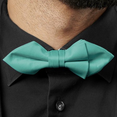 Turquoise Basic Pointy Pre-Tied Bow Tie for Men - Pre-tied bow ties