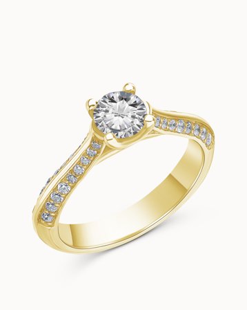 Sidestensring Willow 18K Gultguld Naturlig Diamant 0.50 Carat - VANBRUUN