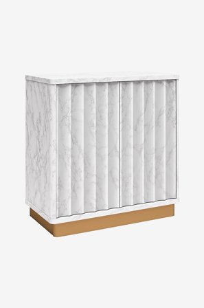 CosmoLiving by Cosmopolitan - Kaappi, jossa on 2 ovea Rene - Valkoinen - Lipastot - - Homeroom