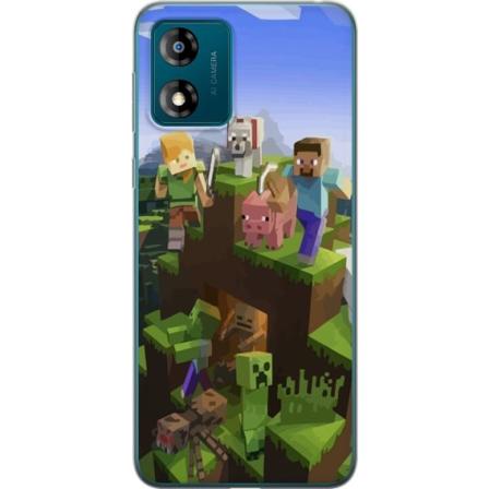 Motorola Moto E13 Läpinäkyvä kuori Minecraft
