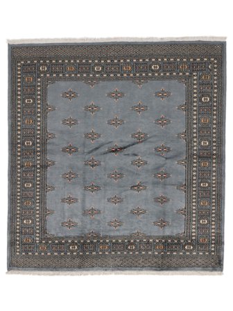 Pakistan Bokhara 2Ply Rug Oriental Square Dark Grey/Black (Wool, Pakistan)