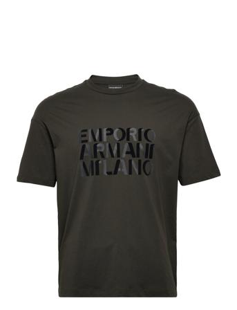 T-Shirt T-shirts Short-sleeved Khaki Green Emporio Armani