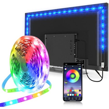 5M LED-valonauha, Bluetooth-tunnelma TV LED-valonauha, itseliimautuva LED-valonauha w