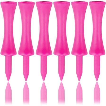 Förpackning med 100 rosa 57 mm plastgolftee