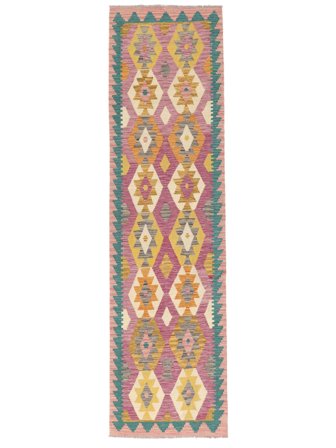 Ruční Tkaní Kelim Afghán Old Style Koberec 83X291 Vlněný Hnědá/Červená Malý