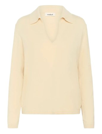 Slspina Regular Polo Pullover Ls Cream Soaked In Luxury