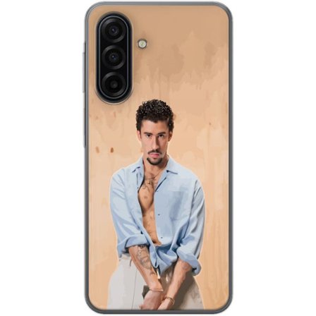 Yhteensopiva Puhelinkuori Samsung Galaxy A17 5G Bad Bunny Super Bowl-inspiroima grafiikka, jossa NFL-trofe ja San Franciscon silta urheilusuunnittelus