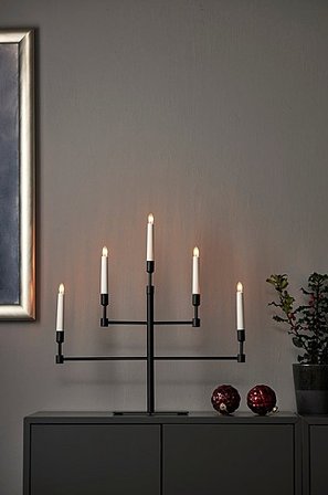 Jotex - Vide Højde 53 Cm Black - Lysestage - Køb Adventslysestager hos Jotex
