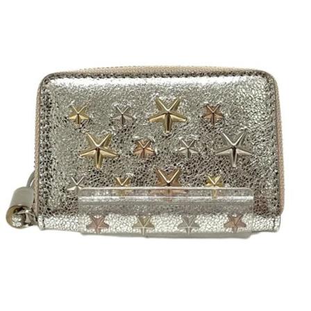 Jimmy Choo Pre-owned, Pre-owned Leather Wallets Grijs, Dames, Maat:ONE Size