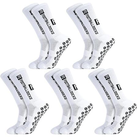 5 par fodboldstrømper - Anti-slip greb fodboldstrømper