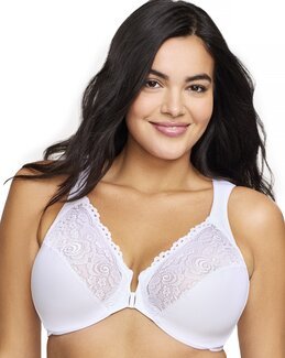 Bøjle-BH Frontlukket Hvid - H105 - Glamorise