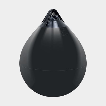 Ball fender Polyform A3, Ø46 cm, black with black top