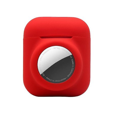 2 i 1 cover kompatibelt med Airpod 1&2 och AirTag , mjukt cover för Airpod 1&2 och AirTag