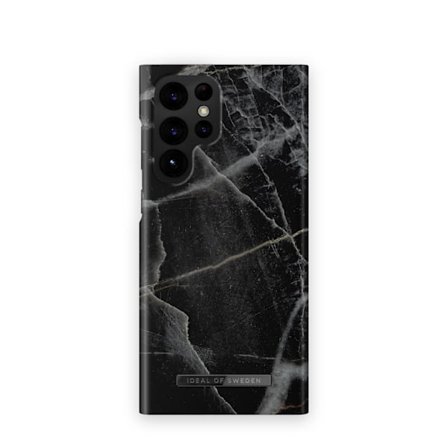 Printed Case Galaxy S22 Ultra Black Thunder Marble