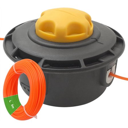 Yleismallinen M10 x 1.25 -vaihtosiimapää vasenkätiseen raivaussahaan 5 metrin siimalla, helppo lataus