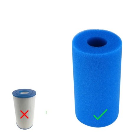 Simning pool skum filter svamp återanvändbar bioskum rengörare vatten patron intex typ sim pool